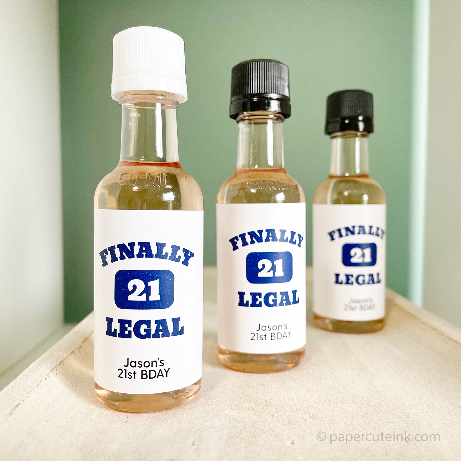 21st birthday mini liquor bottle party favors