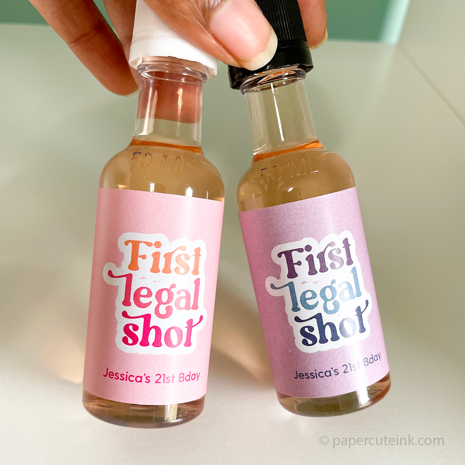 21st birthday 50ml mini liquor bottles