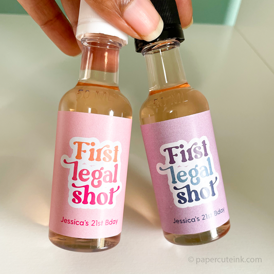 21st birthday 50ml mini liquor bottles