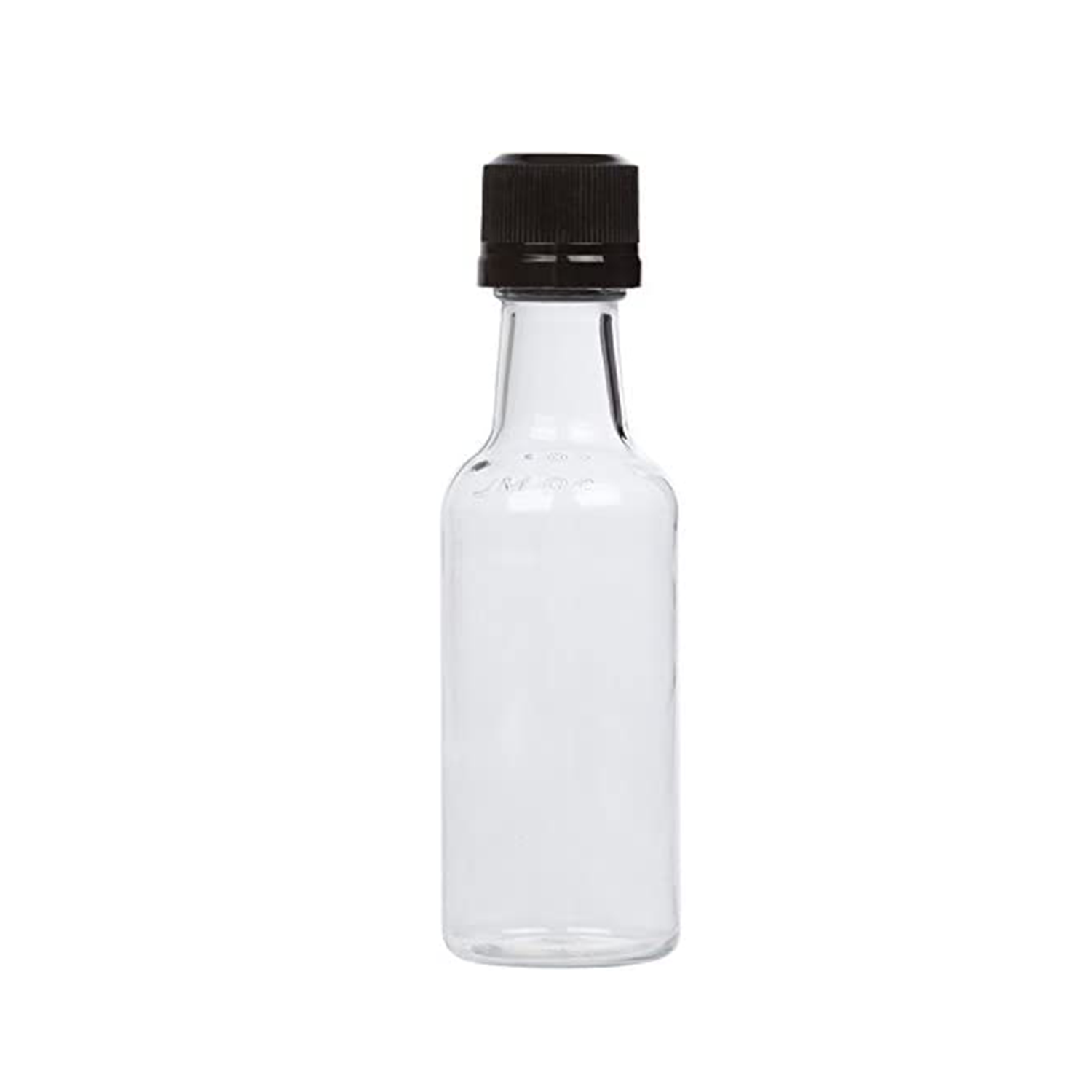 (12) Mini Liquor Bottles 50ml Black Mini Empty Plastic Alcohol Shot Bottles  (Black)