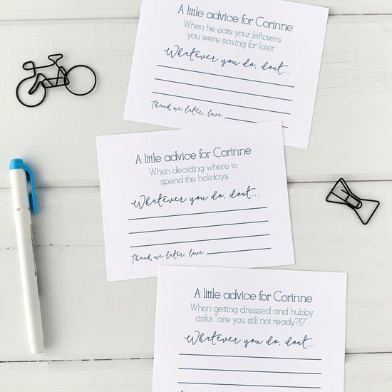 Advice Cards for Bride
