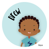 Personalized Childrens Stickers African American-kids stickers-Paper Cute Ink