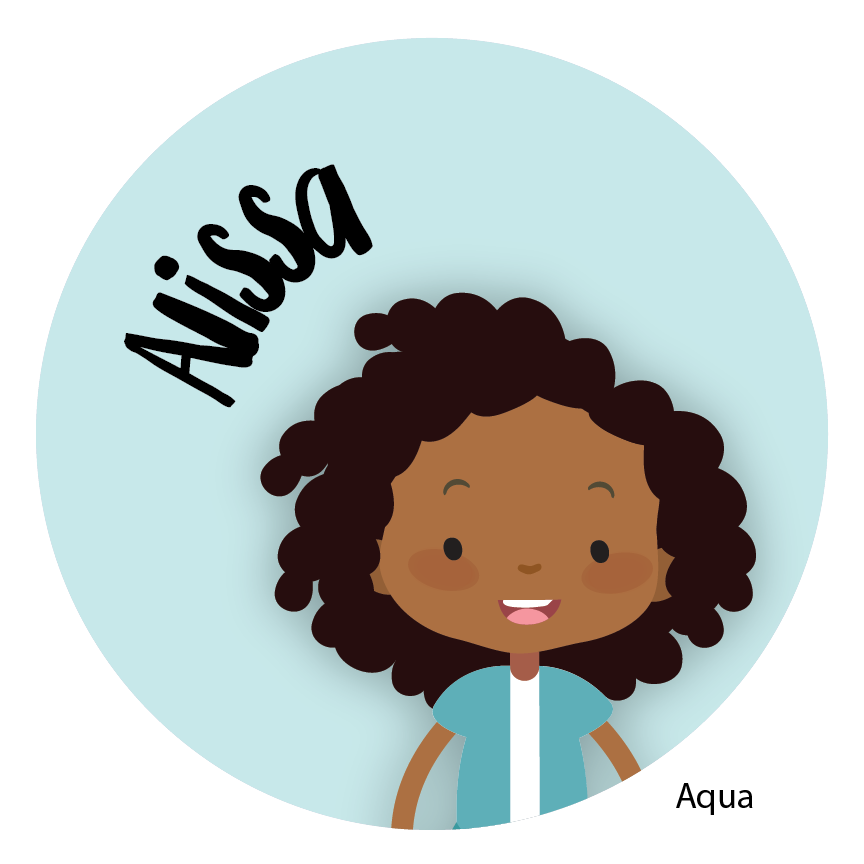 Personalized Childrens Stickers African American-kids stickers-Paper Cute Ink