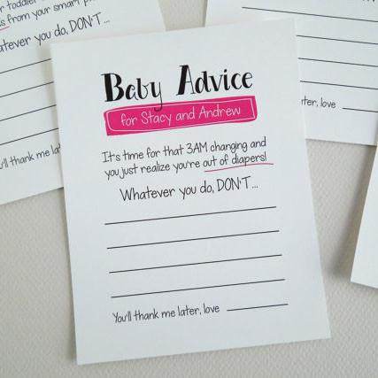 Baby Shower Advice Cards-advice cards-Paper Cute Ink