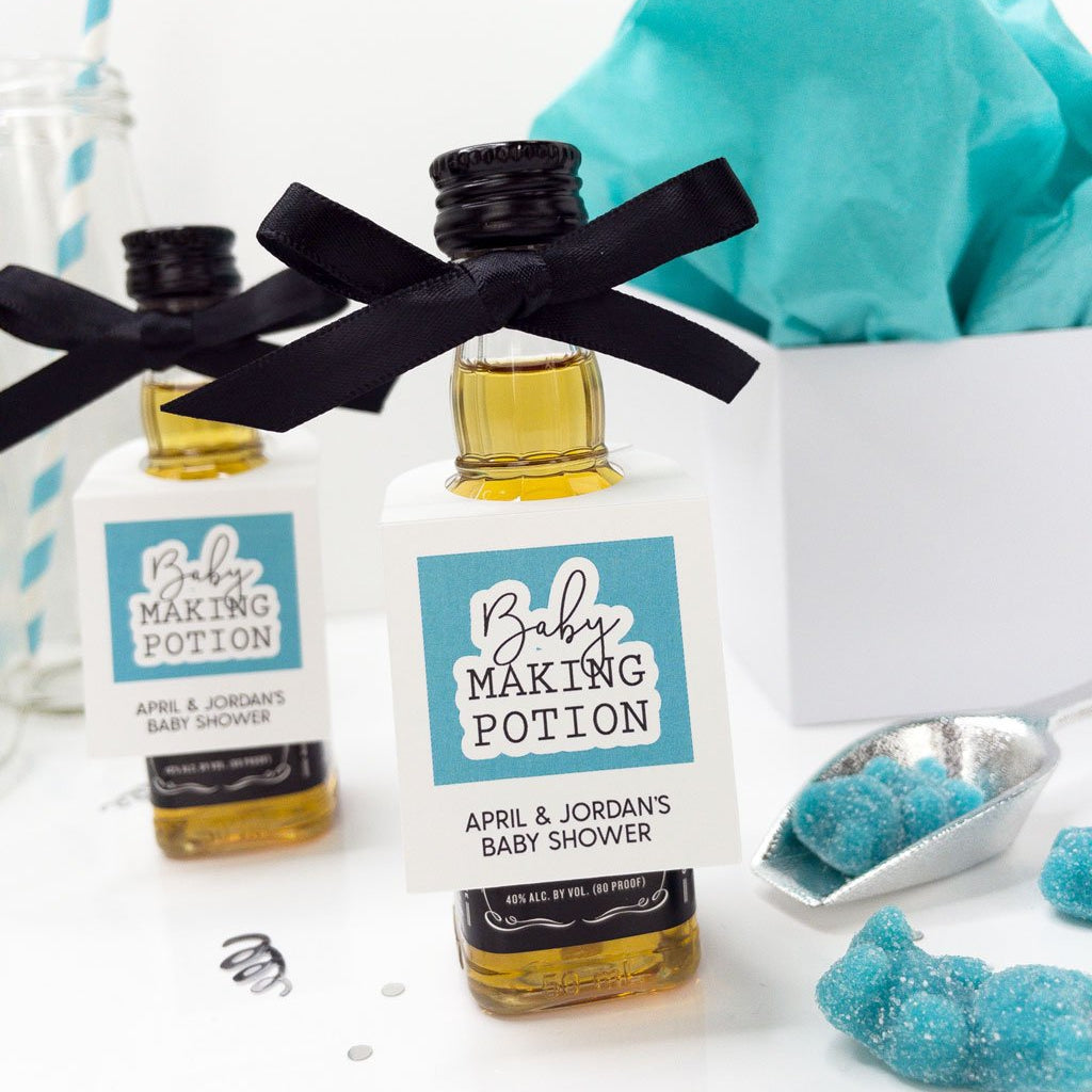 baby making potion mini bottle tags