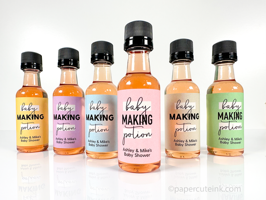 baby making potion favor bottles 50ml