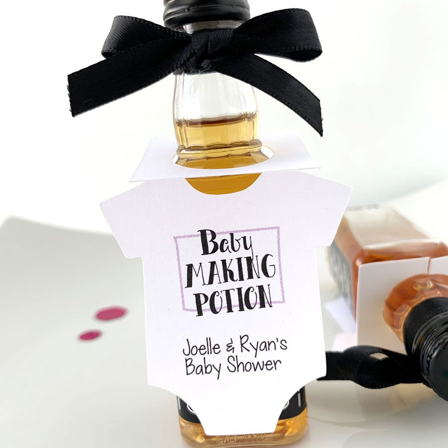 baby making potion mini bottle tag