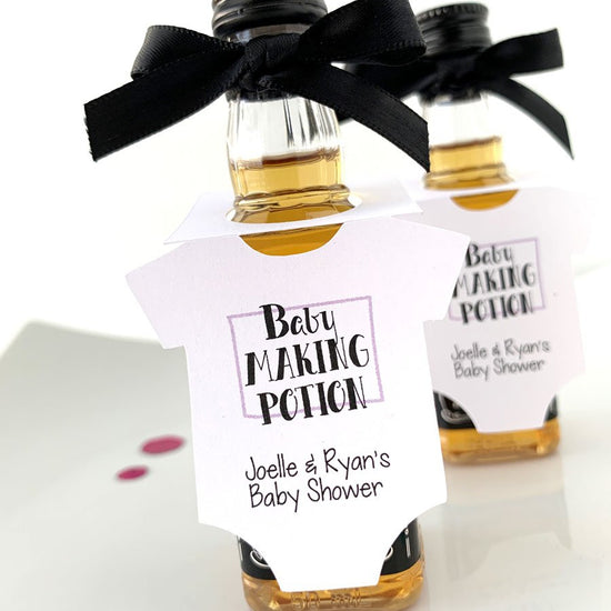 baby making potion mini bottle tags
