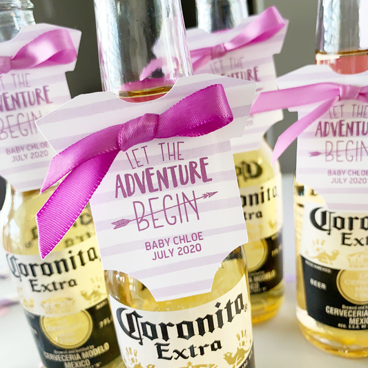 baby shower tags The Adventure begins