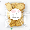 pink clouds baby shower stickers