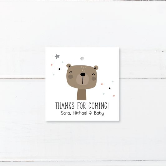 Bear and Balloons Thank You Tags