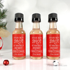 holiday party favors mini liquor bottles in red