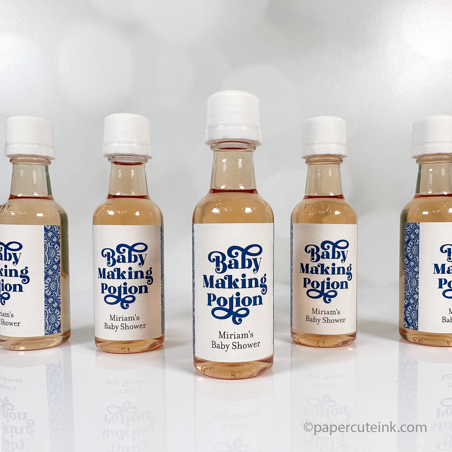 baby shower favors set of baby making potion favor bottles as table decorations