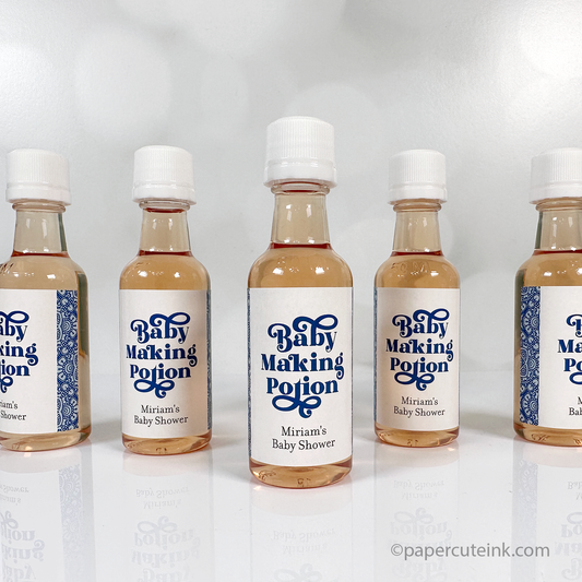 baby shower favors set of baby making potion favor bottles as table decorations