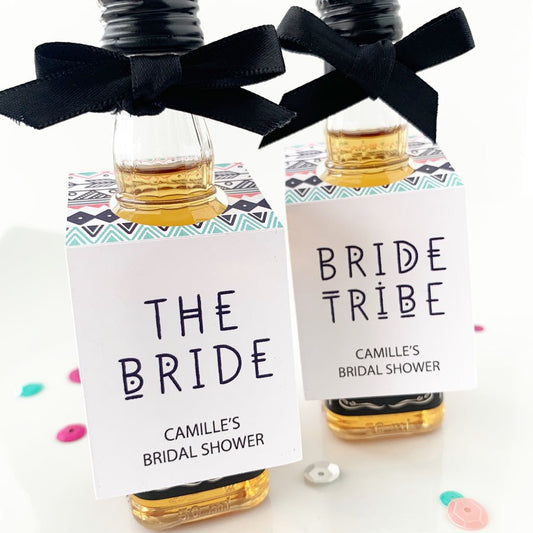 Bride Tribe Bridal Shower Mini Bottle Tags
