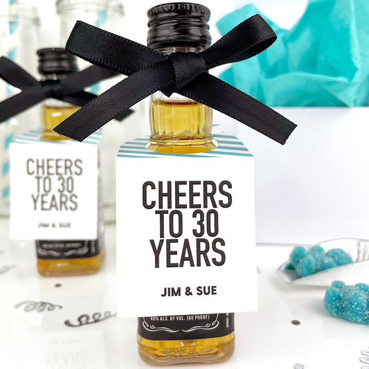 cheers to 30 years wedding anniversary party tags