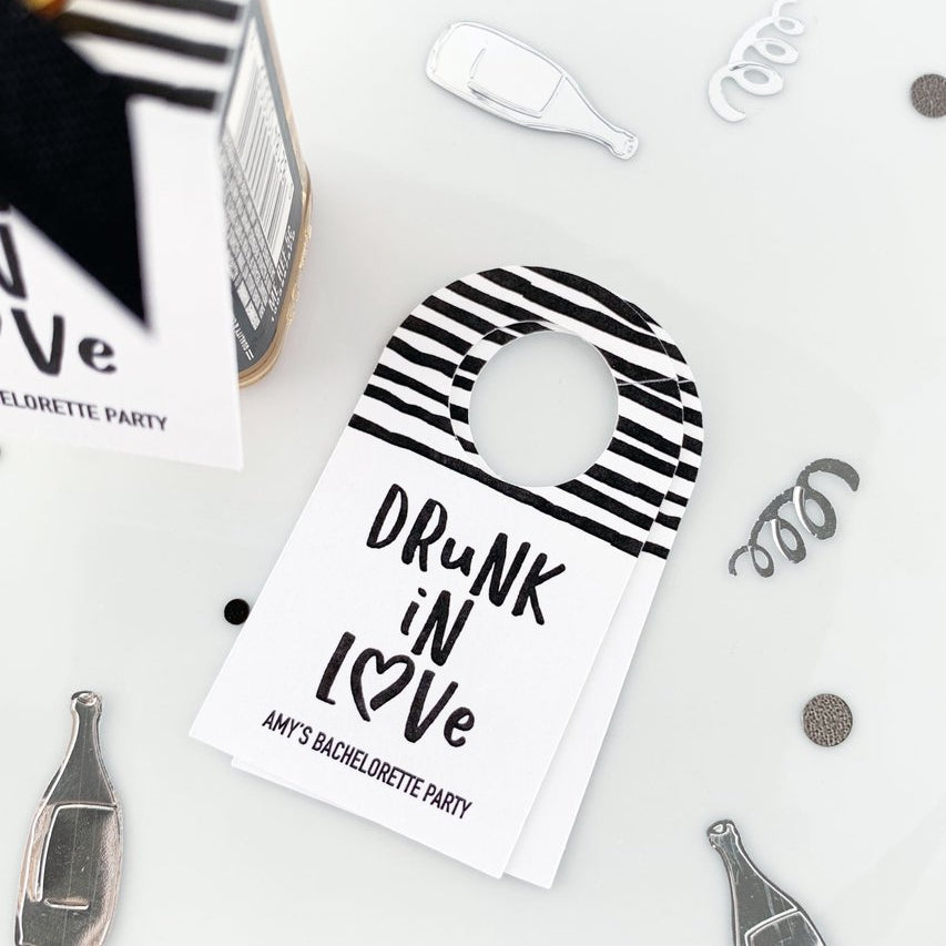 Drunk In Love Bachelorette Party Favors-mini bottle tags-Paper Cute Ink