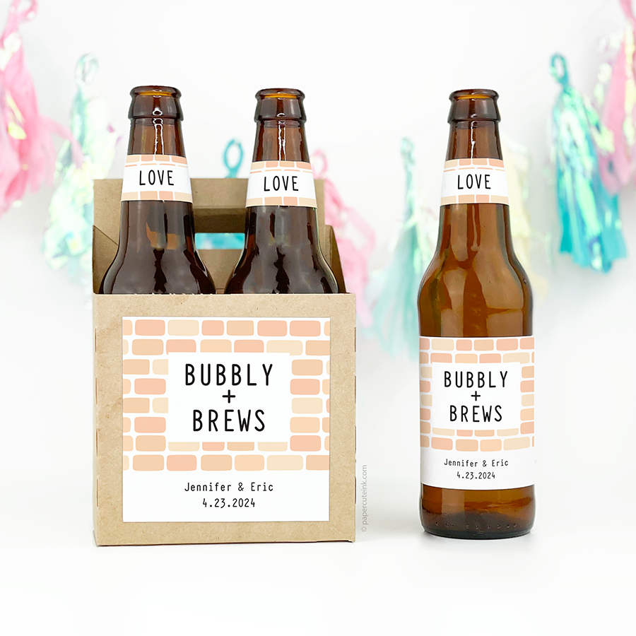 Bubbly and Brews Personalized Beer Bottle Labels – Paper Cute Ink bubbly-and-brews-personalized-beer-bottle-labels-paper-cute-ink