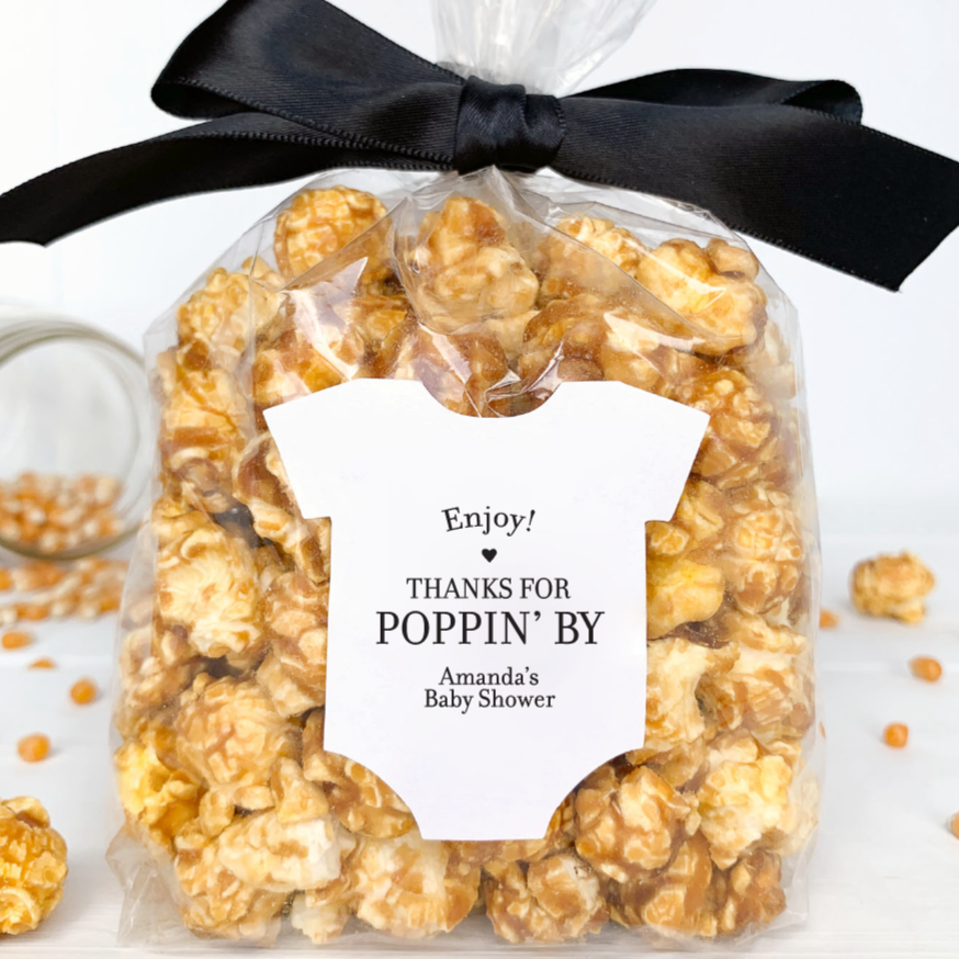 Baby Shower Thanks for Popping By Favor Labels