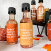 friendsgiving gifts min wine bottle labels table decorations