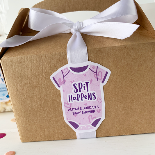 Fun Baby Shower Favor Labels-Onesie Stickers-Paper Cute Ink