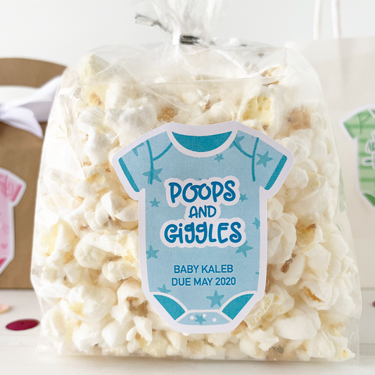 Funny Baby Shower Favor Labels Envelope Seals-Onesie Stickers-Paper Cute Ink