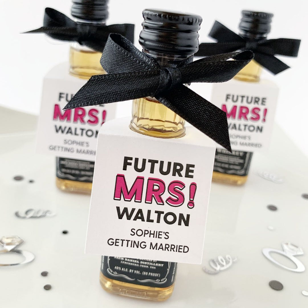 Future Mrs Bridal Shower Bottle Tags-mini bottle tags-Paper Cute Ink