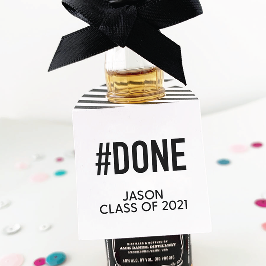 Hashtag Done Graduation Party Favor Tags