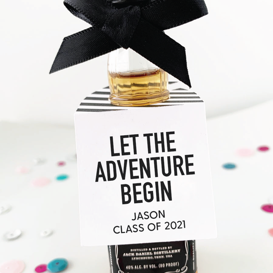 Let the Adventure Begin Graduation Party Favor Tags