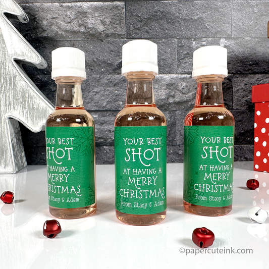 best shot at a merry christmas mini liquor bottles christmas party favors