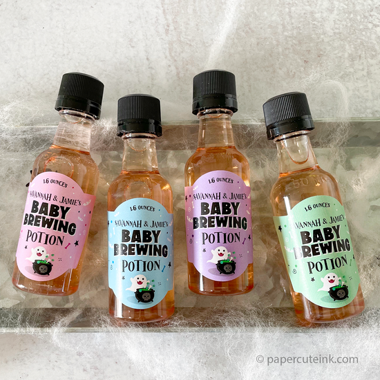 halloween baby shower favors in different colors