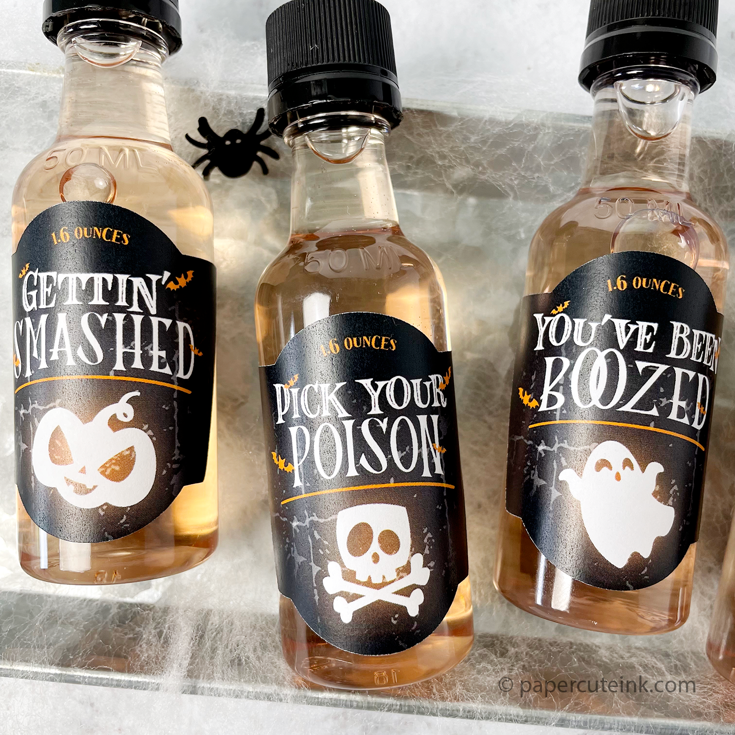 pick your poison skull and cross bone bottle labels