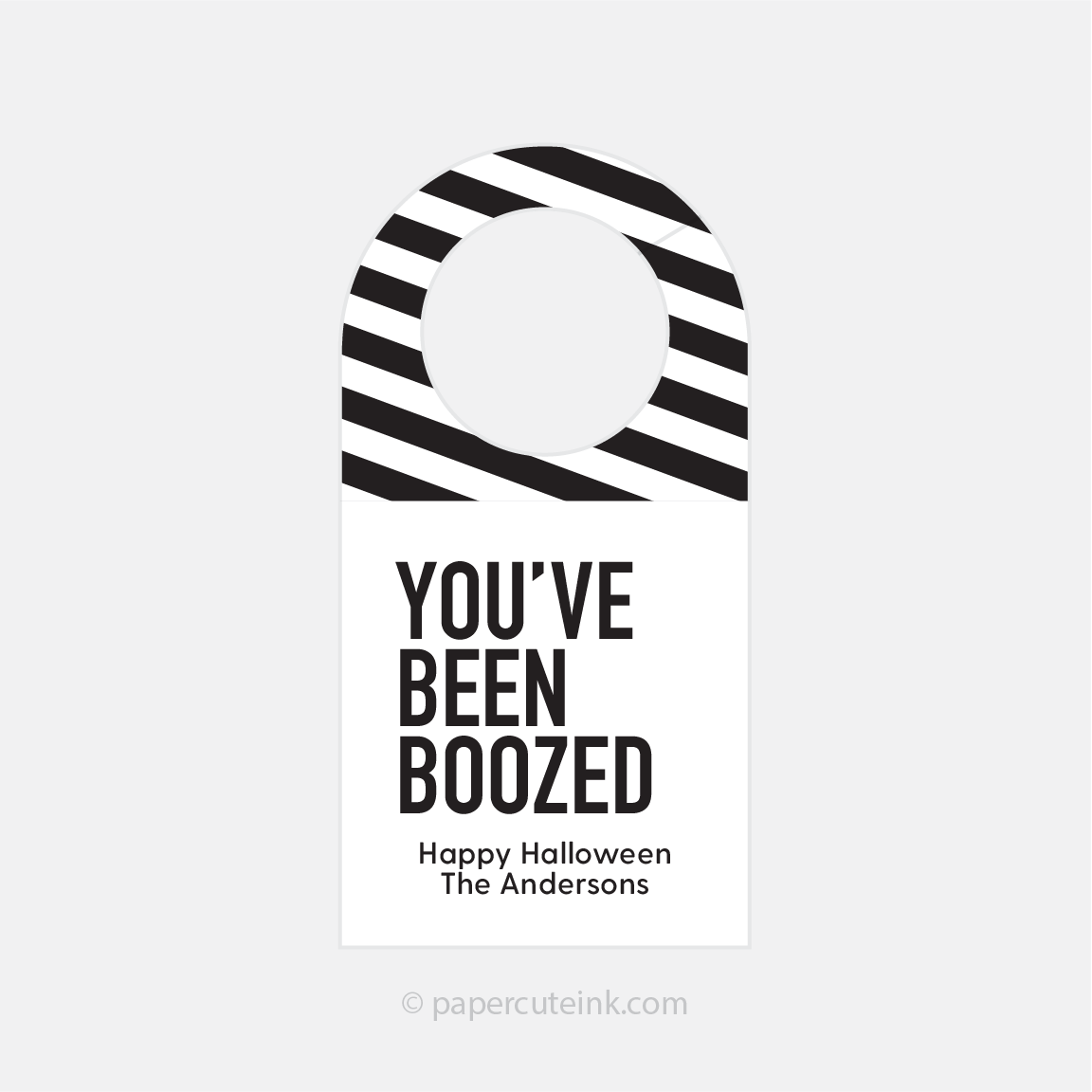 You've Been Boozed Halloween Bottle Tags-mini bottle tags-Paper Cute Ink