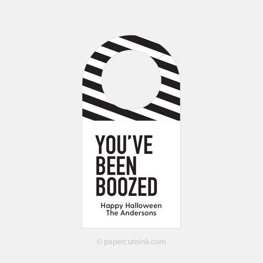 You've Been Boozed Halloween Bottle Tags-mini bottle tags-Paper Cute Ink