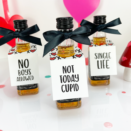 valentines party drink tags for him and her