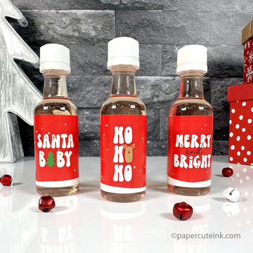 christmas party favors, mini liquor bottles