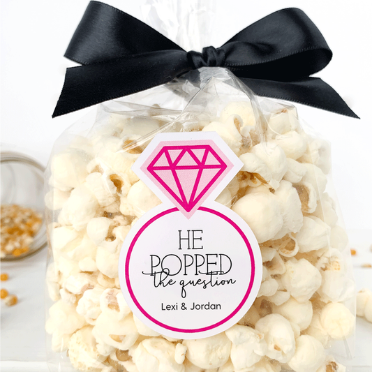 He Popped The Question Diamond Ring Sticker
