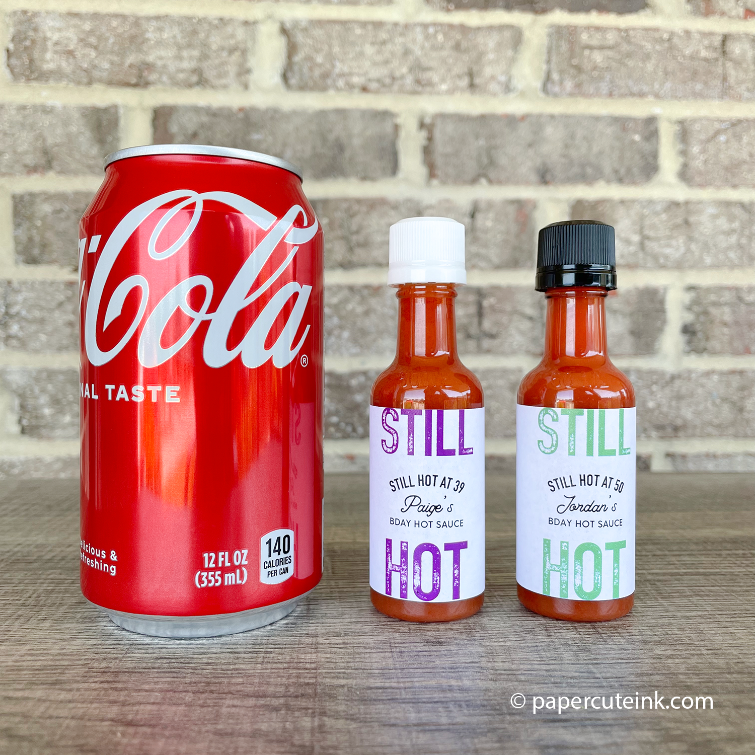 Still hot 40th birthday mini hot sauce bottle party favors