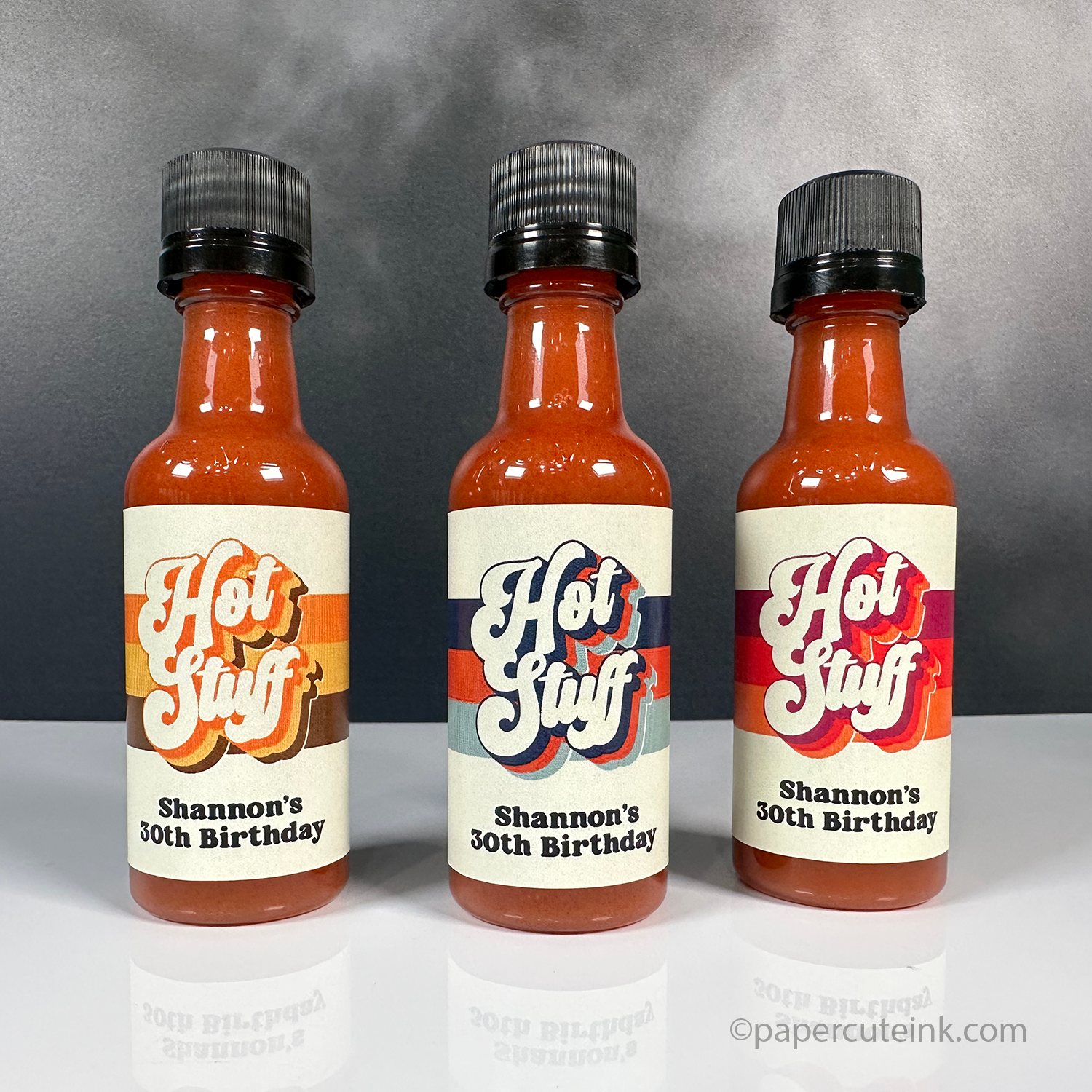 set of 3 mini hot sauce mini bottles birthday party favors