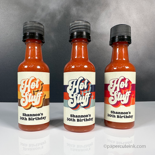 set of 3 mini hot sauce mini bottles birthday party favors