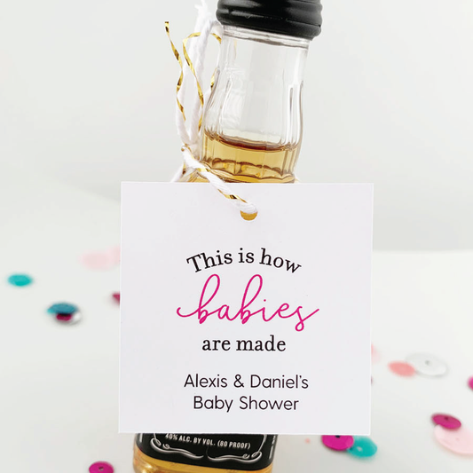 How Babies are Made Mini Liquor Tags