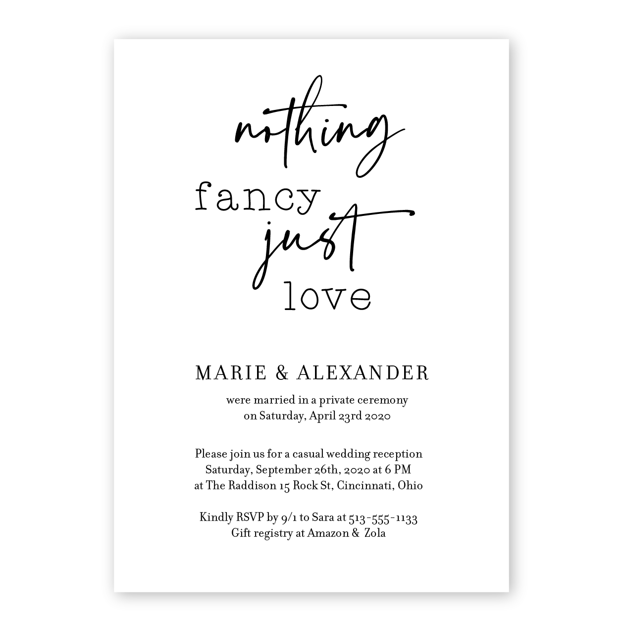 Wedding reception invitation wording deals