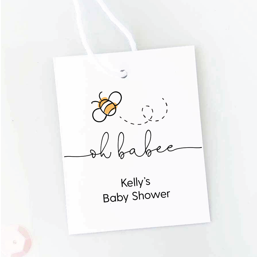oh babee baby shower favor tags