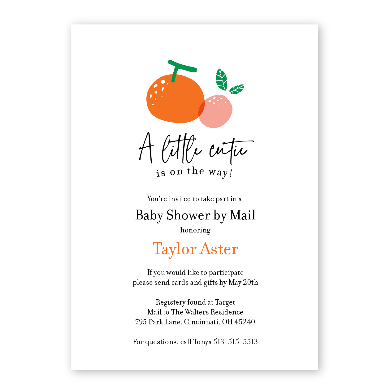 Baby shower by mail invitations deals