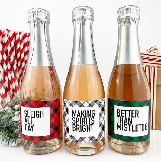 Sleigh All Day Mini Champagne Labels-mini champagne labels-Paper Cute Ink