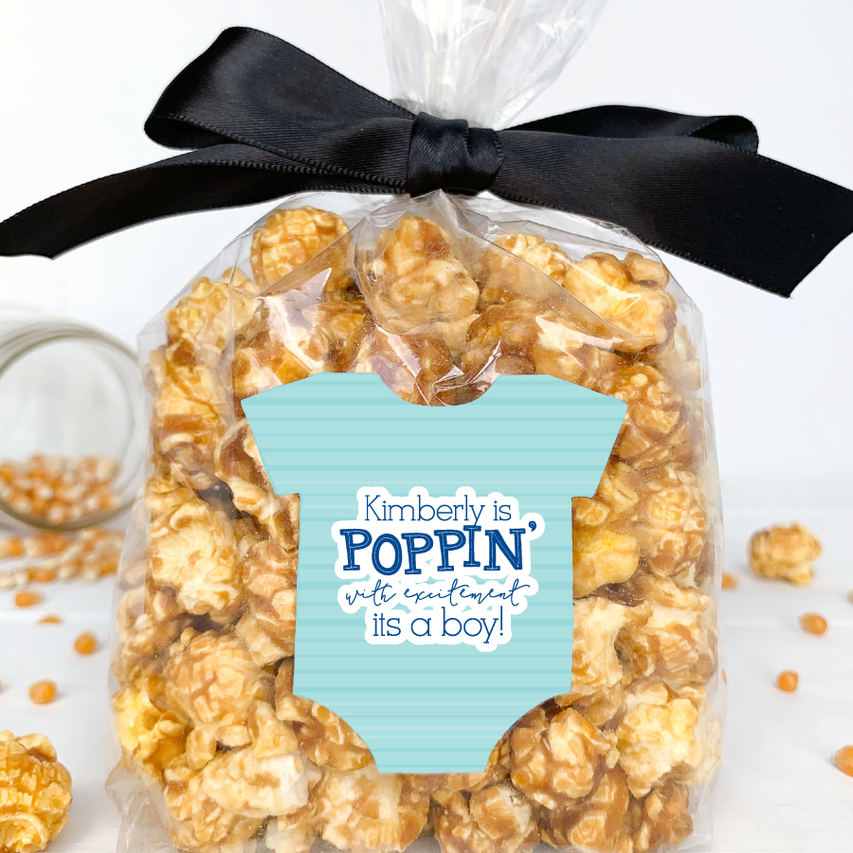 Baby Shower Popcorn Labels It's a Boy – Paper Cute Ink