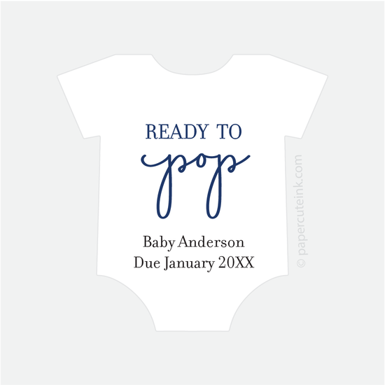 baby shower ready to pop baby shower stickers for popcorn favors in white navy