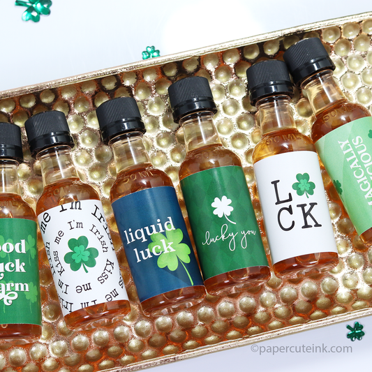 st patricks day mini liquor bottle table decorations