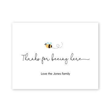Sweet As Can Bee Baby Shower Thank You Card