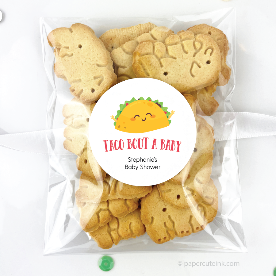 taco bout a baby baby shower stickers labels
